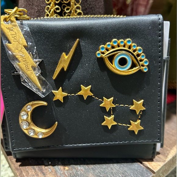 NWT-Betsey Johnson Wallet- Celestial Evil Eye & Star Design - Picture 2 of 7
